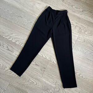 American Apparel Dressy High-Rise Pleated Black Trousers / Pants (XS)